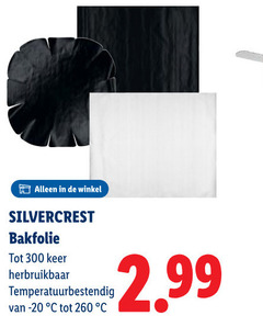  260 300 silvercrest bakfolie keer herbruikbaar temperatuurbestendig 
