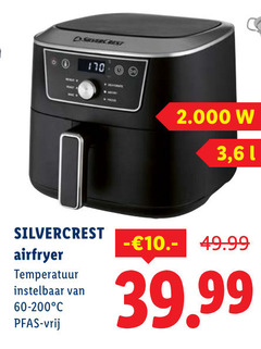  3 silvercrest airfryer temperatuur instelbaar 60-200 vrij 