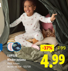  100 lupilu kinder pyjama katoen maten 128 
