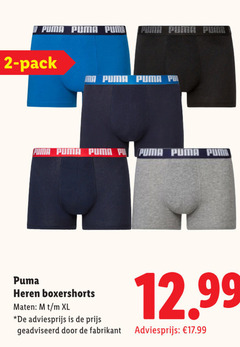  2 puma pack heren boxershorts maten xl geadviseerd 