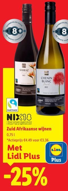  rode wijn witte 8 18 25 hamersma shiraz chenin blanc pearl delica fairtrade nix18 jaar alcohol legitimatie zuid afrikaanse wijnen actieprijs 