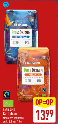  barissimo koffiebonen 1 1000 coffee experts bio origin honduras intensity 5 10 whole b tanzania 9 edition rooster fairtrade meerdere beans ge 
