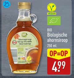  stroop 250 ahornsiroop sirop dark robust taste nutri score elcom label bio val biologische ml 