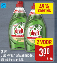  dreft afwasmiddel 2 300 350 krachtiger new efficace 3x b platinum quickwash biologisch ingredients bespaar energie briliant recycle ml stuk 