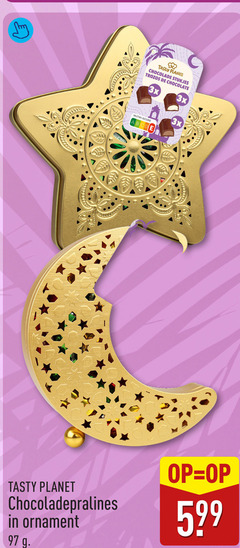 9 tasty planet chocolade stukjes chocolate 3x nutri score chocoladepralines ornament 