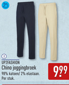  2 chino joggingbroek katoen elastaan stuk 