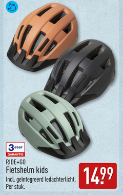  3jaar ride go fietshelm kids stuk ledachterlicht 