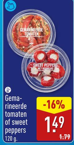  100 120 gemarineerde tomaten sweet peppers roomkaas 