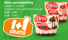  1 2 450 mona gezinspudding bekers ml pakken bekertjes liter v.a. dame blanche griesmeel 