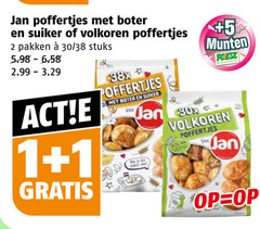  1 2 jan poffertjes boter suiker volkoren pakken 30 stuks 5 munten supermarkten 80x 