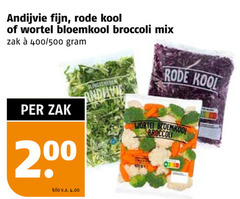  200 andijvie fijn rode kool wortel bloemkool broccoli mix zak 400 500 kilo v.a. 