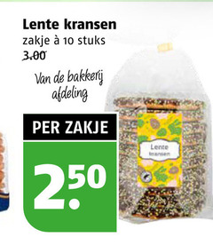 paaskoekjes 10 250 lente kransen zakje stuks bakkerij afdeling 