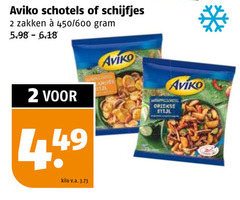  2 aviko schotels schijfjes zakken 450 600 kilo v.a. stijl 