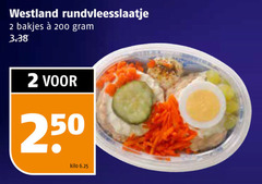  2 200 250 westland rundvleesslaatje bakjes kilo 