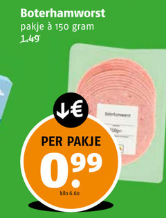  150 boterhamworst pakje kilo 