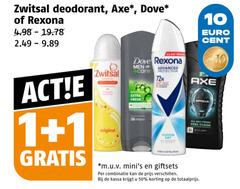  1 10 50 zwitsal deodorant axe dove rexona advanced men care cent hello original fresh m.u.v giftsets combinatie kassa 