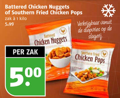  1 500 chicken nuggets southern fried pops zak kilo 5.99 slagerij 