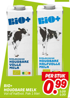  bio plus melk 1 biologische houdbare volle halfvol pak liter halfvolle stuk 99 