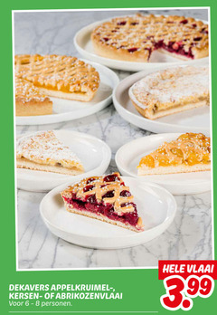  dekavers appelkruimel kersen abrikozenvlaai personen vlaai 3.99 