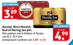  amstel birra moretti hertog jan bud blikjes bier 1 6 25 1870 pils pakken liter natuurzuiver varieeren 