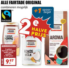  fair trade original koffie 2 250 combineren fairtrade vloeibare honing halve aroma maling pakken snelfilter kokos melk 06 