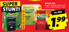  pickwick thee 40 super original english count pack green tea lemon engelse melange rooibos pak zakjes xl 