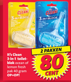  toiletblok 1 2 3 5 40 80 clean toilet blok ocean lemon fresh pak pakken cent 