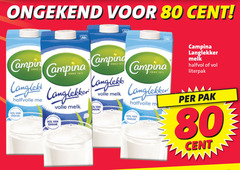  campina melk 80 cent camping halfvolle volle langlekker halfvol pak 