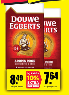  douwe egberts koffie 2 10 500 aroma rood stuks stuk 