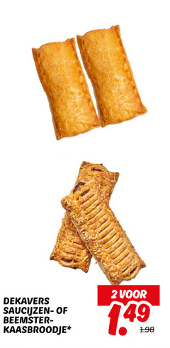  2 dekavers saucijzen beemster kaasbroodje 