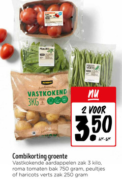  aardappelen haricots verts tomaten peultjes 2 3 150 250 750 roma jumbo vastkokend vitamine 1.3kg vezels koken combikorting groente 50 vastkokende zak kilo bak 