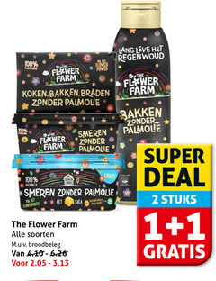 1 2 100 flower power farm koken bakken braden lang regenwoud smeren palmolive natuurlijk flowerpower soorten broodbeleg super deal stuks 
