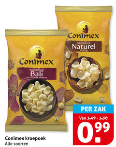  conimex indonesische bali mild gekruide kroepoek soorten naturel zak 