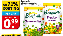  100 300 400 bonduelle diepvriesgroenten zakken zak mexico tuinerwtjes nutri score melange natuurlijk rijk vezels 