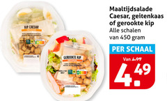  4 450 1876 kip caesar gerookte dente maaltijdsalade geitenkaas schalen schaal 