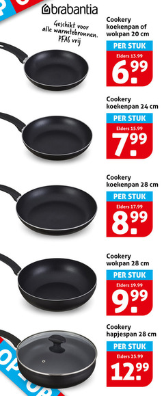  20 24 28 brabantia koekenpan warmtebronnen wokpan cm vrij stuk elders hapjespan 