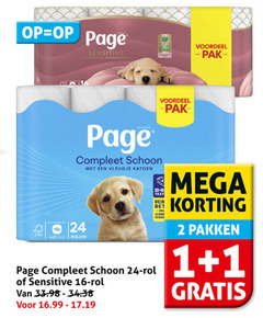  page toiletpapier 1 2 16 24 sensitive comfortabel verzorgend fsc voordeel extract schoon rollen vleugje katoen rol 3d text mega pakken 