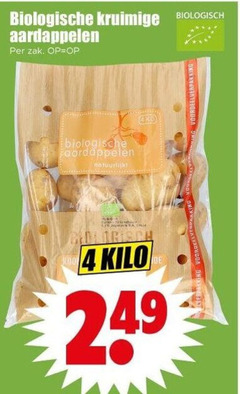  aardappelen 4 biologische kruimige biologisch zak natuurlijk koek kilo 