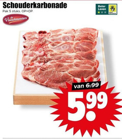  5 schouderkarbonade pak stuks vleeschmeesters beter leven 99 