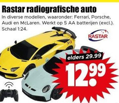  5 rastar radiografische auto ferrari porsche audi mclaren aa batterijen schaal 1 24 elders 