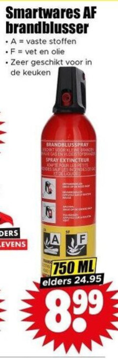 klik op dit plaatje voor een vergroting en voor vergelijkbare aanbiedingen gerelateerd aan
750 smartwares brandblusser vaste stoffen vet olie keuken kleine gas spray pour les petits codes ml elders 750 smartwares brandblusser vaste stoffen vet olie keuken kleine gas spray pour les petits codes ml elders