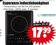  5 80 esperanza inductiekookplaat temperatuur graden timer watt standen space for your dreams elders 