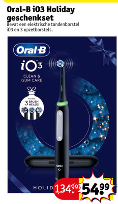  3 10 oral b holiday geschenkset elektrische tandenborstel opzetborstels clean gum care brush heads 