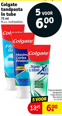  1 2 5 600 1345 colgate tandpasta tube ml multipakken 60 strong fresh pro maxim caries protect triple action calcium boost regular flavour protection white breath 