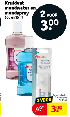  2 15 300 500 kruidvat mondwater mondspray ml active kruid adem spray avec sans sucre kat 