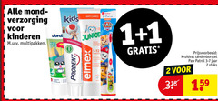  1 2 mondreinigingsproducten verzorging kids kinderen multipakken anti caries junior elmex bescherming tec tooth strength complex patrol kruidvat tandenborstel paw jaar stuks 