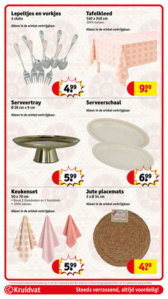  1 2 4 9 25 26 33 34 50 100 140 240 lepeltjes vorkjes stuks tafelkleed cm katoen serveertray serveerschaal keukenset theedoeken handdoek jute placemats keuken fatima avec 2e halve artikel combinatie kruidvat verrassend 