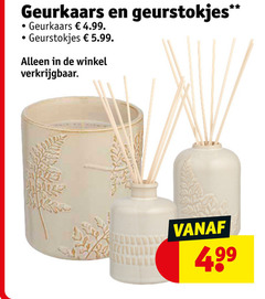  geurkaars geurstokjes 5.99 4 99 