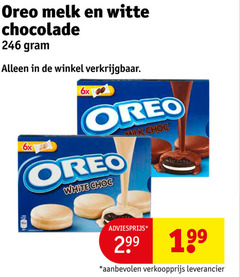  oreo biscuit melk witte chocolade 6x white choc milk 