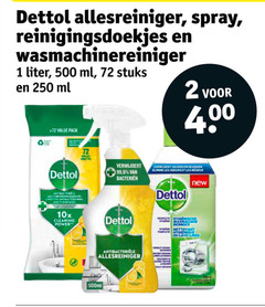  1 2 250 500 dettol allesreiniger spray reinigingsdoekjes wasmachinereiniger liter ml stuks pack 4 00 antibacteriele lingette antibacteria multi surfaces verwijdert bacterien deuren les odeurs residus new 10x cleaning power hygienische wasmachine reiniger nettoyant parfaite lave linge 500ml 